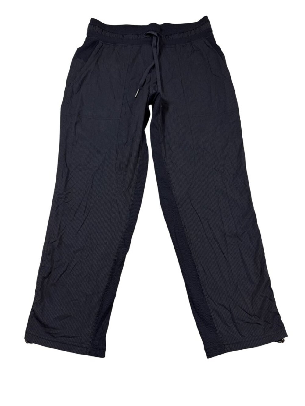 Lululemon Womens Black Relaxed Fit Drawstring Pants and ankle size 6 (L954)